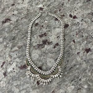 Stella & Dot Vintage Belle Crystal and Silver
Jeweled Necklace